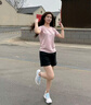安踏速干运动套装女士夏季薄款冰丝透气短袖短裤跑步羽毛球瑜伽健身服 【速干套装】雪花白-5 L 实拍图