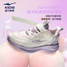 鸿星尔克（ERKE）童鞋男女童密网跑鞋新品大小童运动鞋【鸣鸥】微晶白/矿物紫32 实拍图