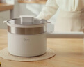 美的（Midea）电煮锅 泡面火锅宿舍小电锅 多功能多用途电热锅 智能预约2.1L蒸煮一体电蒸锅XZC2006【国家补贴】 实拍图