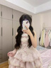米乐秀银月原创芭蕾礼遇lolita洋装芭蕾风Doll感吊带日常连衣裙洛丽塔服 粉色jsk+脖链+手袖 L(100-115斤） 实拍图