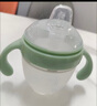 爱咔威（igroway）硅胶吸嘴杯IKV婴幼儿水杯吸管杯9个月大宝宝开学学饮杯 240ml 绿 实拍图