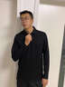 金盾（KIN DON）珠地棉polo衫长袖t恤男翻领保罗商务带领内搭打底 黑色 M 实拍图