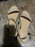百丽（Belle）度假风一字带凉鞋女商场同款水钻面凉鞋3CQ36BL5 杏色 39 (245mm) 实拍图