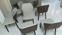 怡景风范意式岩板餐桌椅组合小户型家用现代简约轻奢亮光面长方形吃饭桌子 意大利灰 180cm *90cm/一桌六椅 实拍图