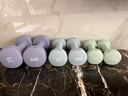 Keep 彩色浸塑哑铃 男士女士家用健身肌肉手臂塑形轻重量水蓝 2kg*2 实拍图