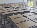 励耘家具  中小学生课桌椅写字桌家用小课桌学校培训班辅导班书桌升降学习桌 蓝色单人双柱方登(10套起拍) 实拍图