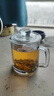 喜碧（Scybe）茶杯耐热玻璃杯办公杯玻璃茶杯带盖把手杯玻璃水杯格隆380ml 2只 实拍图