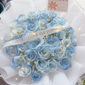 幽客玉品鲜花速递红玫瑰花束表白送女友老婆生日礼物全国同城配送 33朵碎冰蓝玫瑰花束 实拍图