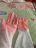 JEPOO 指尖加强洗碗手套轻薄贴手穿戴舒适家务防水胶皮洗衣服清洁手套 花色 1双 小码S* 实拍图