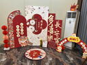 优益贝抓周宝宝周岁抓周用品男宝女宝抓阄道具玩具生日纪念套装礼物 大场景平安喜乐KT板套装 实拍图