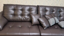 风尚田园劳伦斯云朵真皮沙发大小户型直排头层牛皮轻奢新款咖啡色客厅沙发 3.0米 加厚头层真皮+进口泰国乳胶 实拍图