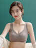 莫代尔2件美背文胸运动内衣女无痕胸罩聚拢网红蕾丝透气无钢圈背心式 XL 实拍图