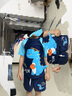 佑游儿童泳衣男童泳裤中童分体泳衣男孩宝宝游泳七件套30255Y藏蓝2XL 实拍图