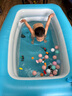 Bestway百适乐儿童充气水池洗澡盆超大加厚宝宝泳池 1.5米(54444)蓄电泵 实拍图