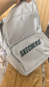 斯凯奇（Skechers）双肩包男女同款书包简约时尚大容量旅行包学生背包 月球灰【经典款-约24.4L大容量】 实拍图