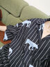 野兽派家居（tbh）Z系列天丝棉条纹家居服套装男女同款家居服套装 黑豹睡衣 短款 L 实拍图