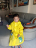 牧萌 儿童雨衣男女童带书包位宝宝幼儿园小学生雨鞋套装防水卡通雨披 活力黄恐龙 XL码（建议身高115-125cm） 实拍图