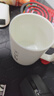炊大皇陶瓷杯马克杯茶杯 经典黑白泡茶杯咖啡杯早餐杯果汁水杯白色420ml 实拍图