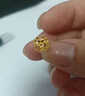 六福珠宝足金四时春花黄金耳钉女款耳环耳饰 计价  G01G0024DS 1.18克(含工费110元) 配硅胶耳堵 实拍图