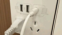 德力西（DELIXI）开关插座面板 CD821系列 双USB+Type-C五孔插座 时尚白大板 实拍图