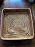 越南手工藤编水果篮竹编收纳筐托盘客厅家用馒头筐圆形客厅水果盘 多用收纳框中号21*21*4 实拍图