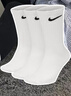 耐克（NIKE）男袜女袜 25新款训练透气短袜快干柔软休闲跑步健身运动nike袜子 SX7676-100/三双装/长袜 M/24-26厘米/38-42码 实拍图