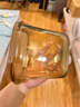 希乐扣耐热玻璃饭盒上班族微波炉加热专用便当餐盒琥珀色方形汤碗1L 实拍图