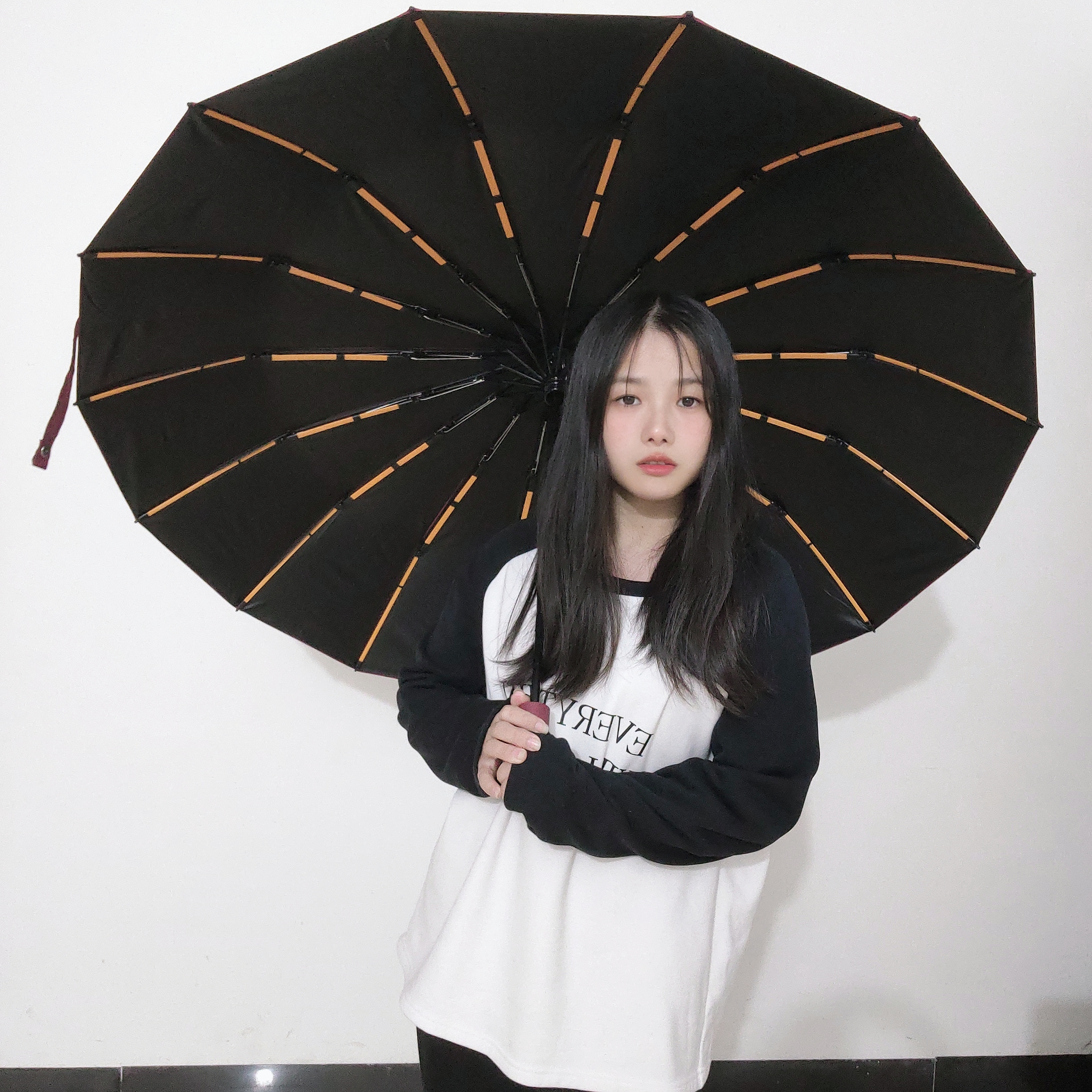 KDISV德国288骨雨伞全自动大号便携加固加厚结实抗风男女士学生晴雨伞 【樱花粉】加厚抗风黑胶 288骨 折叠高颜值ins车载超强抗风暴晴 实拍图