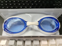 速比涛（Speedo）成人泳镜飞鱼系列精工高清防水防雾泳镜男女通用 白色/蓝色  实拍图