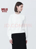 无印良品（MUJI）女式 紧密编织 运动衫 女士 女款 卫衣 圆领短款春季女装 上衣 白色 M （ 160/84A） 实拍图