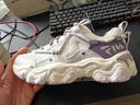 斐乐（FILA）官方女鞋老爹鞋运动鞋新款猫爪鞋5代复古休闲鞋 奶白/浪漫紫-GO 35.5 实拍图