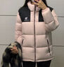 骆驼（CAMEL）【小太阳】户外羽绒服鸭绒加厚羽绒衣经典时尚防风保暖运动外套 白玉粉/幻影黑 男女同款 M 实拍图