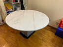 田园驿站轻奢岩板餐桌椅组合实木餐桌家用可伸缩折叠现代简约吃饭圆桌子 雪山白-【12mm哑光岩板】 1.35m 餐桌+6张菠萝椅 实拍图