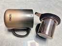 膳魔师（THERMOS）马克杯不锈钢茶杯大容量把手杯商务办公保温咖啡杯毕业礼物TEMC 【镀钛茶漏】日暮金 400ml 实拍图