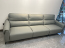 左右真皮沙发【力荐】客厅新款网红奶油风家具小户型直排皮艺沙发6018 [13]2.8m|青云灰|大三人位 实拍图