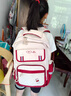 EKK日本进口名牌中学生护脊减负书包初中女生高中生小学3-6年级男大 红配米黄丝印款 (爆)多人选择 实拍图