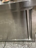 不锈钢拉门工作台操作台厨房储物柜商用打荷台面案板饭店切菜桌子 组装款长100宽60高80cm单通 实拍图