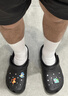 卡骆驰crocs檀健次同款经典泡芙洞洞鞋百舒适男沙滩鞋女鞋休闲鞋|207521 黑色-001(含智必星) 36 (220mm) 37 实拍图
