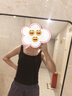 NOMe吊带背心女春夏内搭外穿螺纹弹力无袖背心上衣 黑色【方领】 L 实拍图