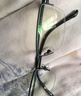 依视路（ESSILOR） 新款商务男镜架时尚潮流镜框女配依视路镜片近视定制眼镜 钛+金属-半框-4017BK-黑色 镜框+依视路膜岩非球面1.60现片 实拍图