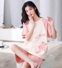 猫人（MiiOW）女士睡衣女夏季精梳纯棉家居服女短袖套头小熊印花睡衣粉色M 实拍图