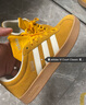 adidas「T头鞋」VL COURT复古休闲板板鞋德训鞋男女阿迪达斯轻运动   蓝色/亮白/树脂黄   40.5 实拍图