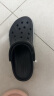 crocs卡骆驰洞洞鞋贝雅卡骆班轻便耐磨一脚蹬休闲鞋|205089 黑色/白色-066 37 /38(230mm) 实拍图