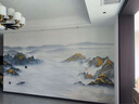 新福壁海新中式电视背景墙壁纸8d立体红色山水3d墙纸江山壁画客厅影视墙布 设计师推荐款式3 定制 实拍图