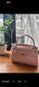 CHARLES&KEITH鳄鱼纹凯莉包手提斜挎婚包包女包生日礼物CK2-50270880-1 Light Pink浅粉色（新色） S 实拍图