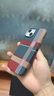 巴蒂尼 山与星河适用iPhone17ProMax手机壳高级感苹果16Pro磁吸凯夫拉纹理15超薄防摔14手机套13男女 红绿格纹【夜光磁吸硬壳】铝合金镜框 iPhone 14 实拍图