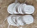 百丽踏踩屎感大码凉鞋女41一43夏季外穿孕妇防滑凉拖鞋一体两穿2025新款 米白 38 (240mm) 实拍图