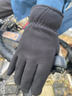 OZERO奥哲鹿皮保暖手套男骑行滑雪加绒零下40度严寒防风耐磨加厚女手套 加绒加厚零下40度【黑色8008】 M 实拍图
