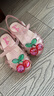 芭比童鞋夏季儿童凉鞋女童包头果冻鞋小童涉水凉鞋DA5938 粉色 27码 实拍图