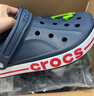 卡骆驰crocs洞洞鞋贝雅卡骆班轻便耐磨一脚蹬休闲鞋|205089 深蓝/辣椒红-4CC 41 /42(260mm) 实拍图